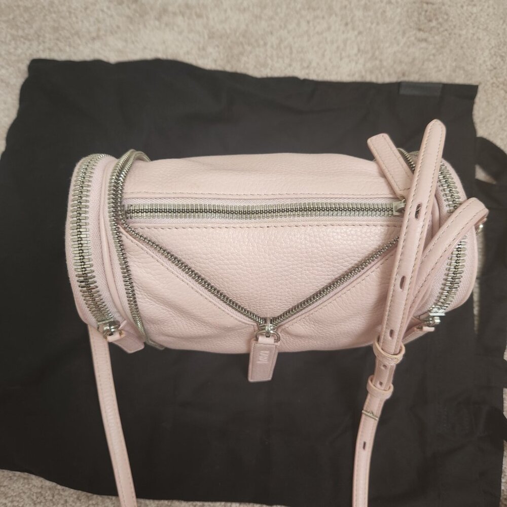 Kara Pebbled Leather Pink two-way wear crossbody bag - Picture 5 of 16